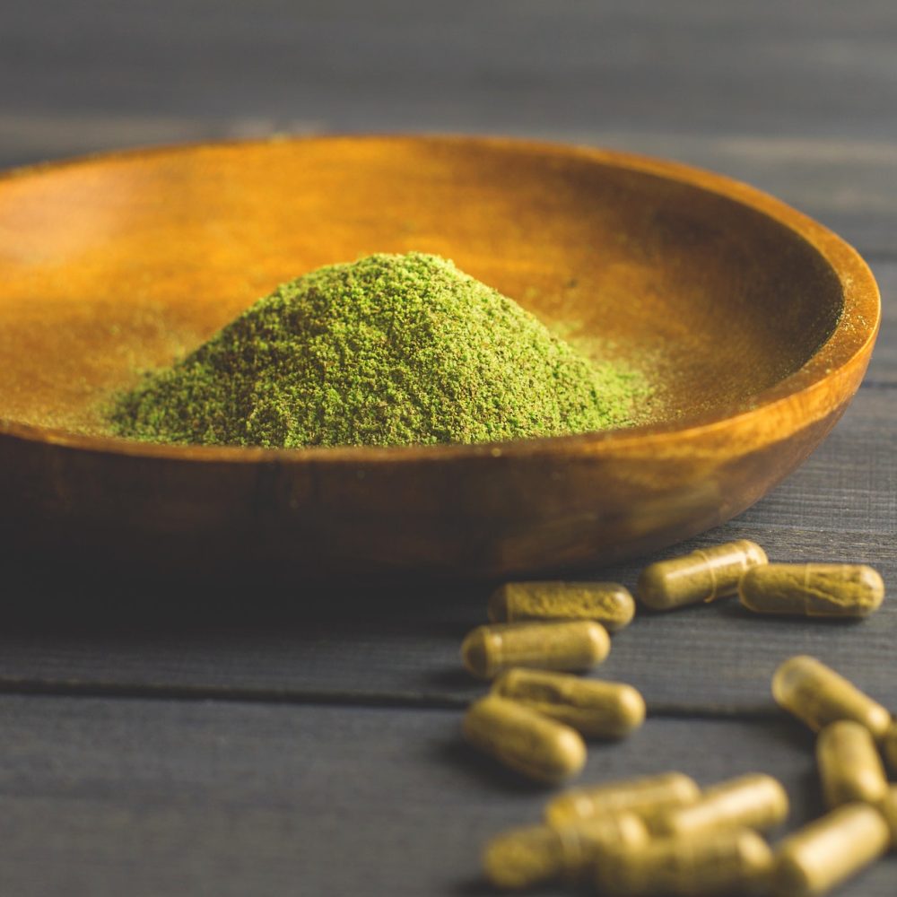 Kratom powder and capsules